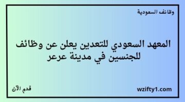 وظايف المعهد السعودي للتعدين للجنسين رجال ونساء للعمل في مدينة عرعر
