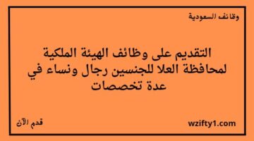 وظائف الهيئة الملكية لمحافظة العلا للجنسين رجال ونساء في عدة تخصصات