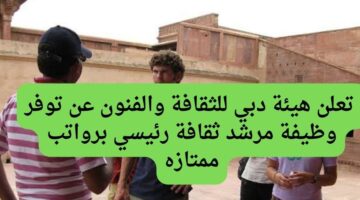 تعلن هيئة دبي للثقافة والفنون عن توفر وظيفة مرشد ثقافة رئيسي برواتب ممتازه