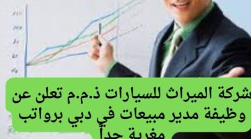 شركة الميراث للسيارات ذ.م.م تعلن عن وظيفة مدير مبيعات  في دبي برواتب مغرية جداً