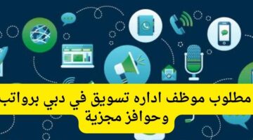 مطلوب موظف اداره تسويق في دبي برواتب وحوافز مجزية