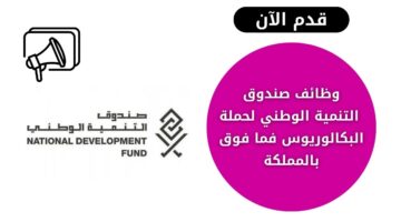 وظائف صندوق التنمية الوطني لحملة البكالوريوس فما فوق بالمملكة
