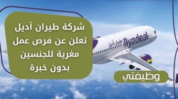 وظائف لحملة الثانوي لدى شركة طيران أديل للجنسين بدون خبرة بجميع التخصصات