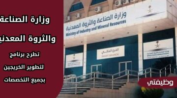 وزارة الصناعة والثروة المعدنية تعلن عن برنامج تطوير الخريجين بكافة التخصصات