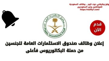 وظائف صندوق الاستثمارات العامة للجنسين من حملة البكالوريوس فأعلى