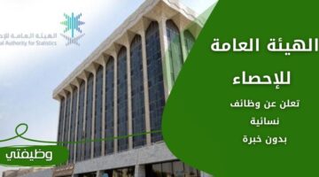 وظائف الهيئة العامة للإحصاء للنساء في المجال الخدمي بدون خبرة