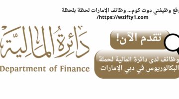 وظائف لحملة البكالوريوس لدى دائرة المالية في دبي الإمارات للجنسين