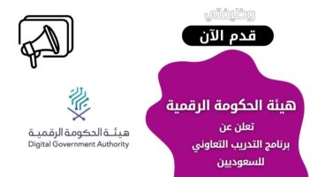 هيئة الحكومة الرقمية تعلن فتح باب التقديم على برنامج التدريب التعاوني