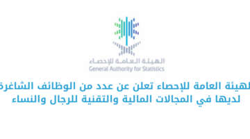الهيئة العامة للإحصاء تعلن عن عدد من الوظائف الشاغرة لديها في المجالات المالية والتقنية للرجال والنساء